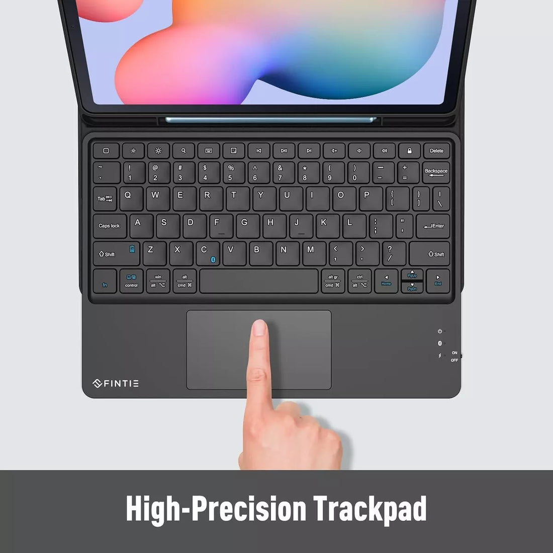 Funda estuche con teclado y touchpad para Samsung Galaxy Tab S6 Lite 10.4"