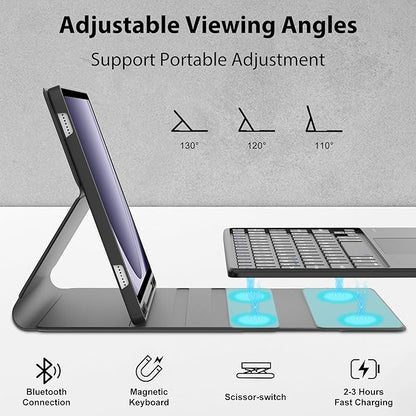 Funda estuche con teclado y touchpad para Samsung Galaxy Tab A9 + Plus 11"