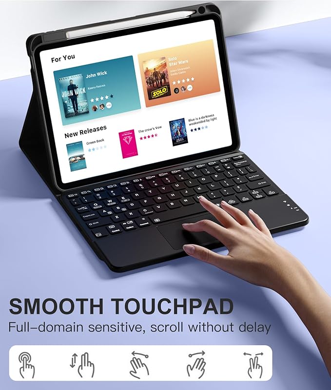 Funda estuche con teclado y touchpad para iPad Air 5ta y 4ta Gen 10.9"